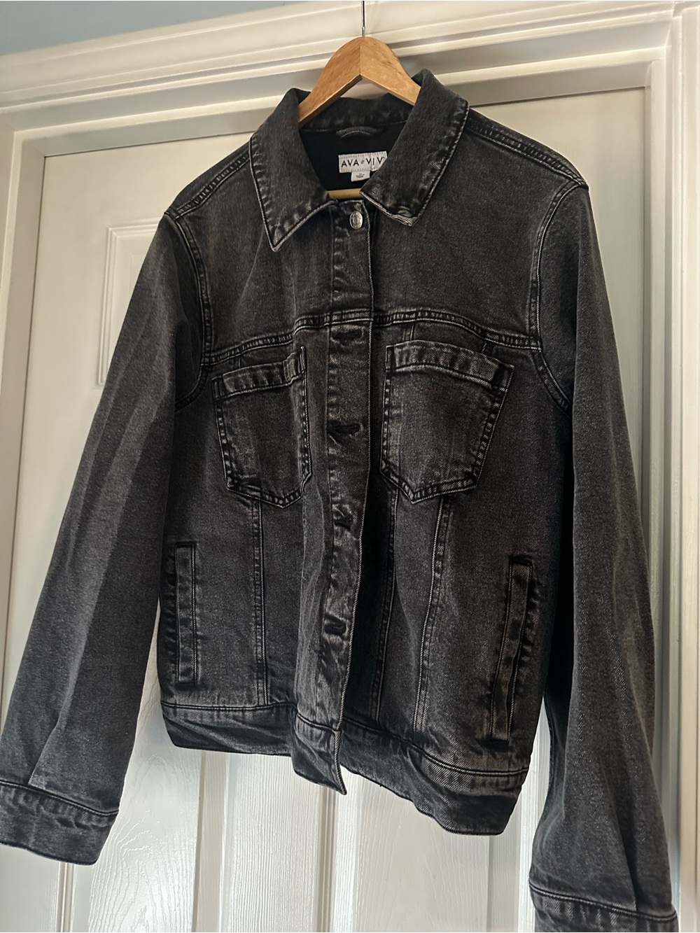 Black denim jacket